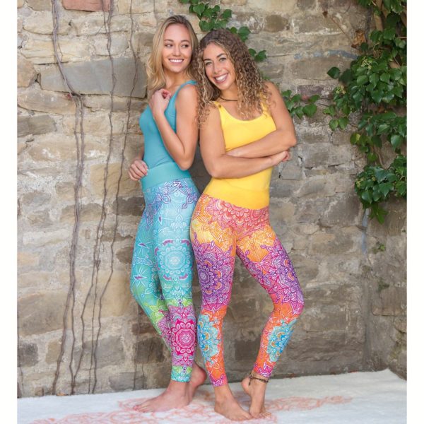 Yoga-Leggings rainbow, Damen 2