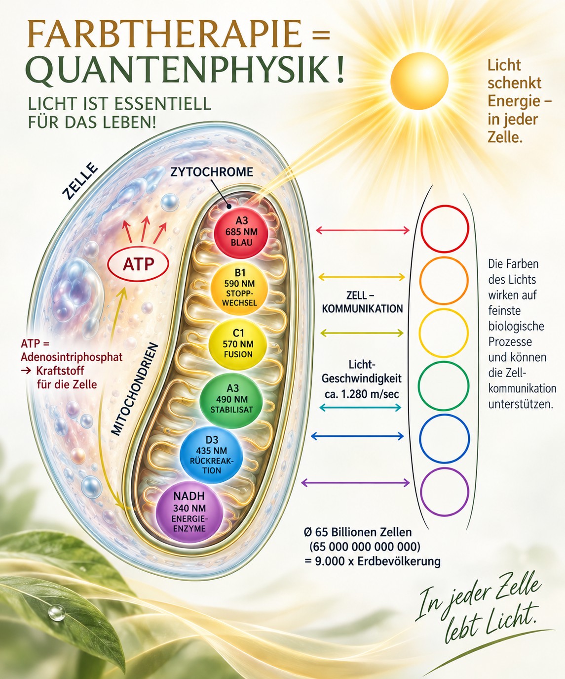 Farbtherapie und Zellenergie Naturkosmetik kaufen, Behandlungen buchen Farblichttherapie bei Simone Schicht – die faszinierende Kraft des Regenbogens