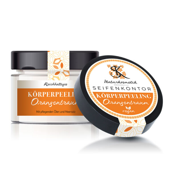 Koerperpeeling 3D 1 Orangentraum 1 Naturkosmetik kaufen, Behandlungen buchen Geschenkset Harmonie, 3teilig