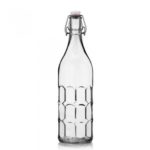Biophotonen-Glasflasche 1,0 Liter Rastermuster
