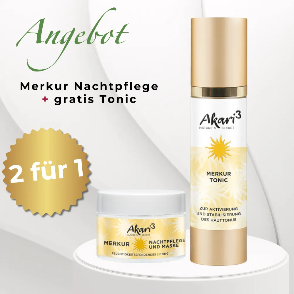 Akari Merkur Set mit Tonic und Nachtpflege