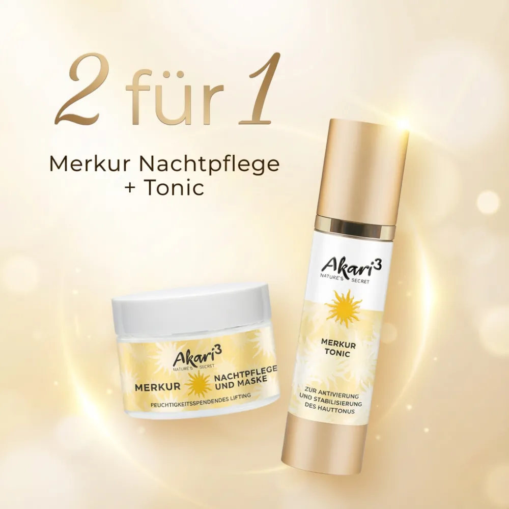 Akari Merkur Set mit Tonic und Nachtpflege