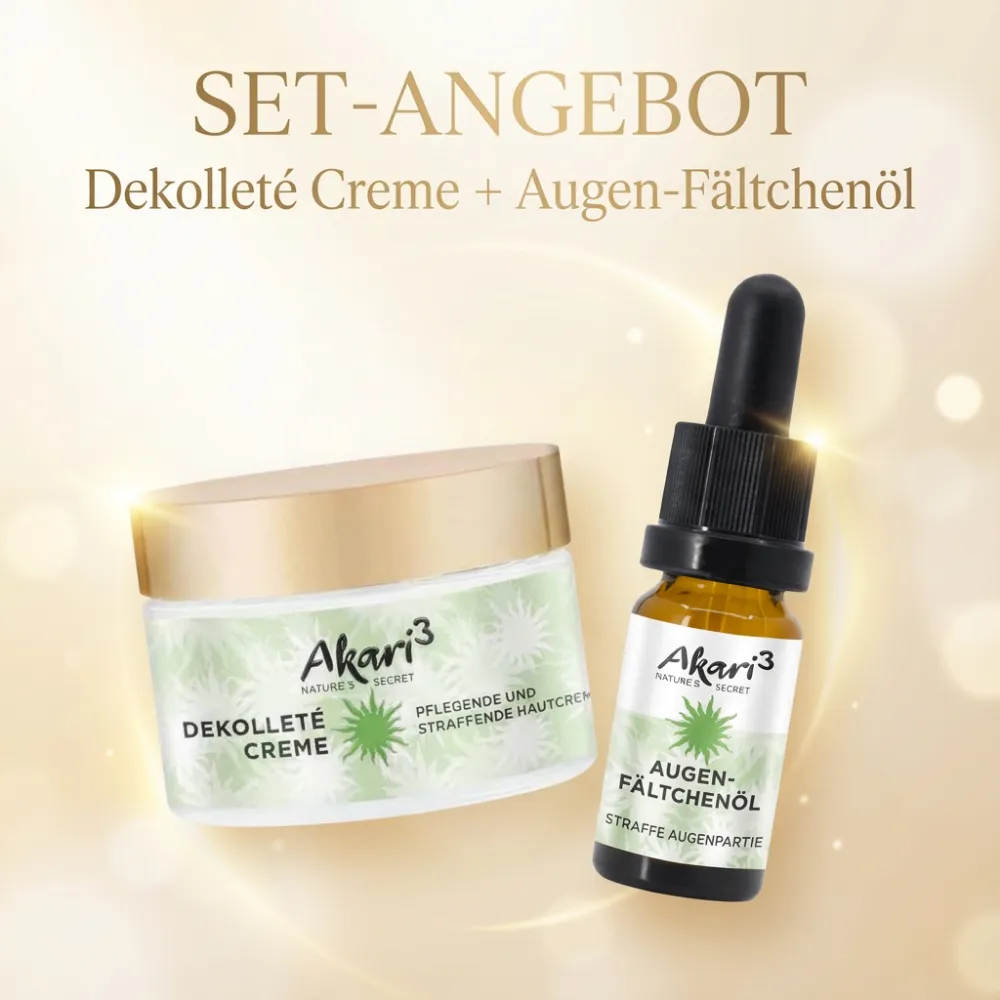 Akari Dekollete Creme im Set mit Augenfältchencreme