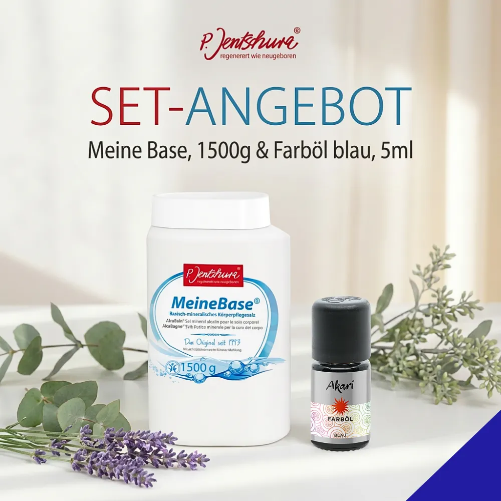 meine Base und Farböl blau